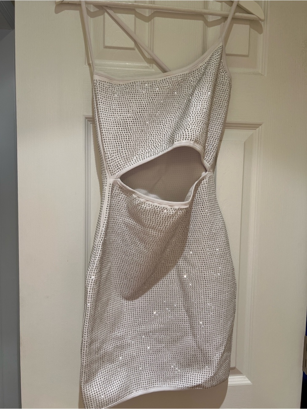 I.AM.GIA Aurora White Diamond Cutout Mini Dress